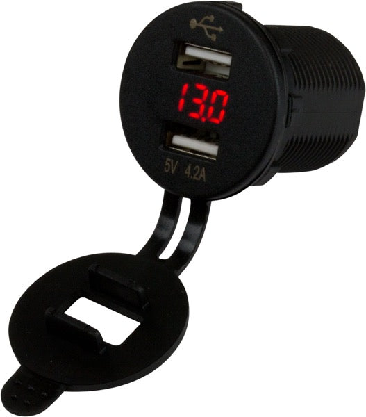 Sea-Dog Round Dual Usb Socket W/Hidden