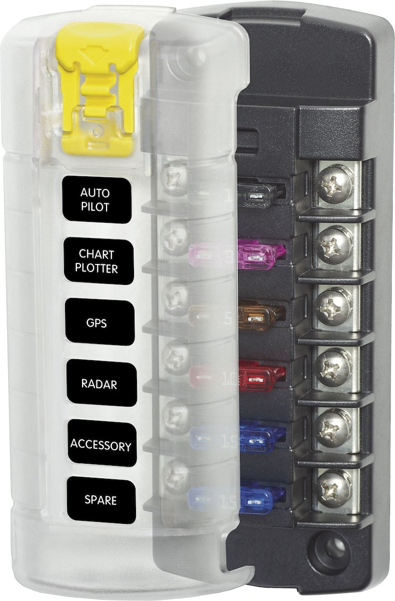 Blue Sea Systems Fuse Block Stblade 6circ Ind