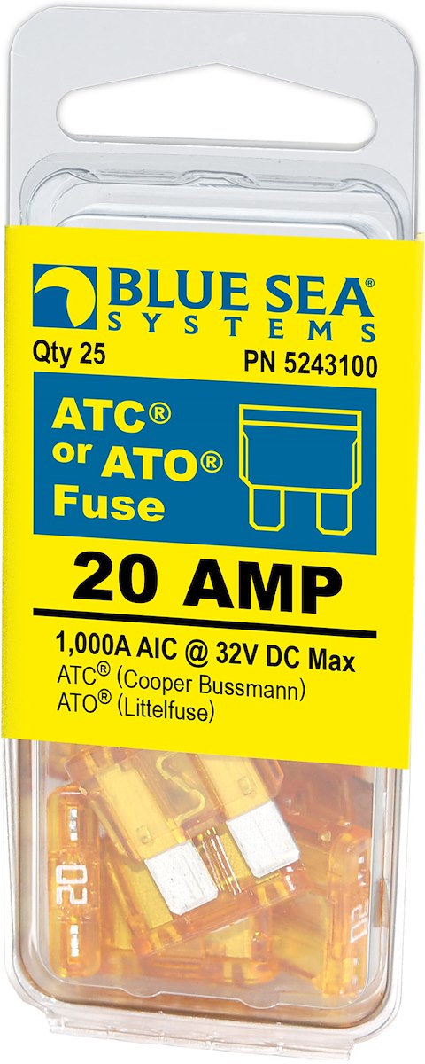 Blue Sea Systems Fuse Ato/Atc 20a Pack 25