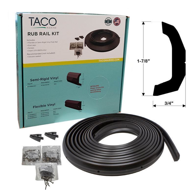 Taco Marine Semi-Rigid Rub Rail Kit Black 30