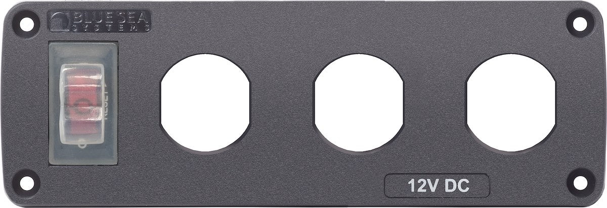Blue Sea Systems Panel Acc H2o 3 Socket Blank