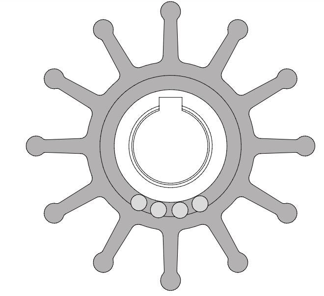 Johnson Pump Impeller Kit Sherwood 09959k Mc 97