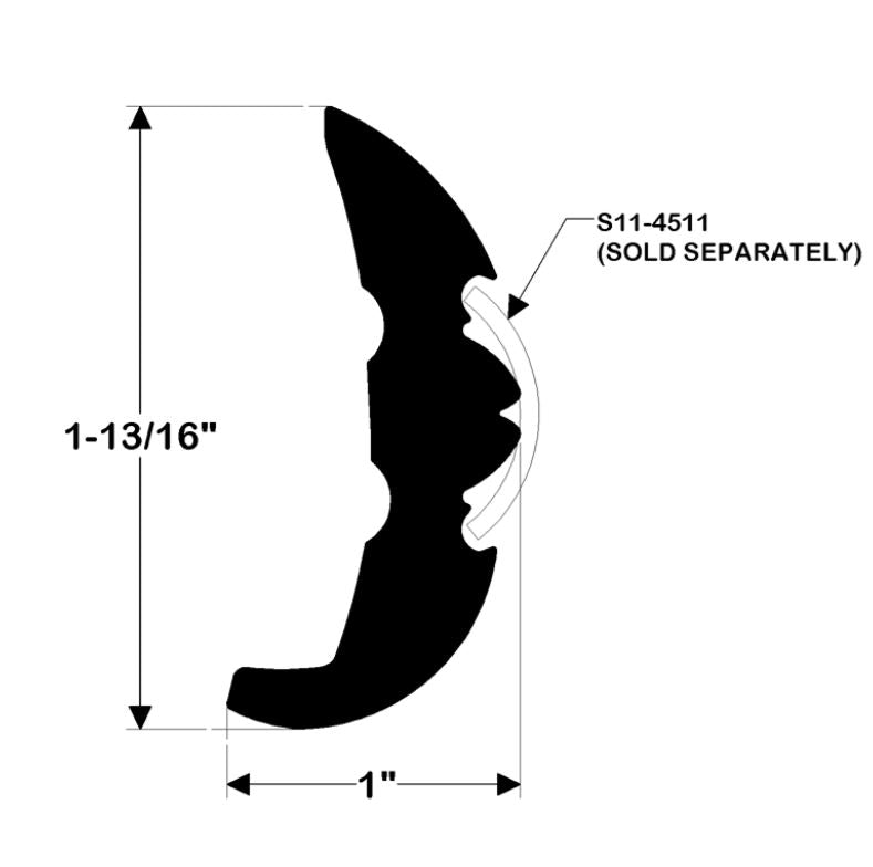 Taco Marine Rigid Rub Rail Black 20 (V219679BKA)