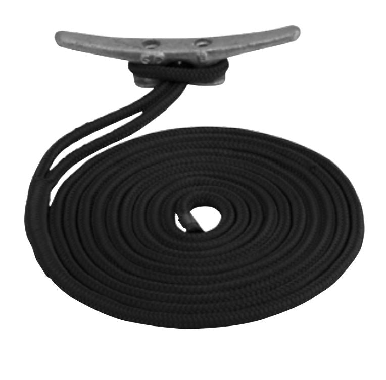 Sea-Dog Double Braided Nylon Dock Line (2110010BK1)
