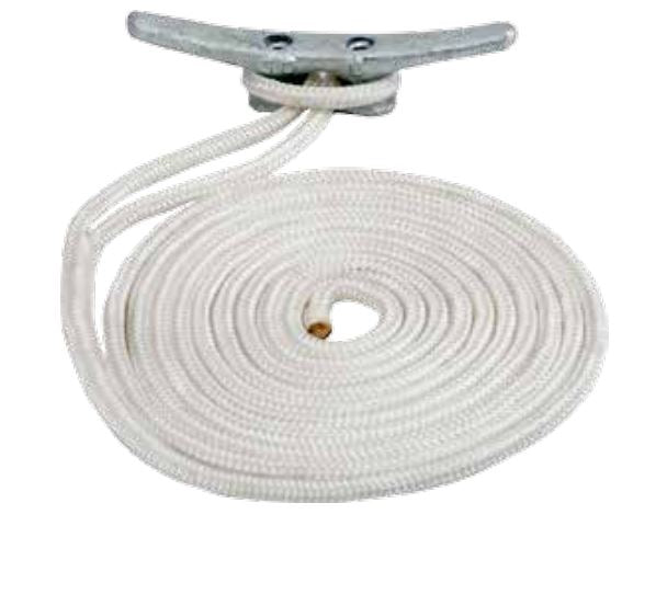 Sea-Dog Double Braided Nylon Dock Line (2110020WH1)