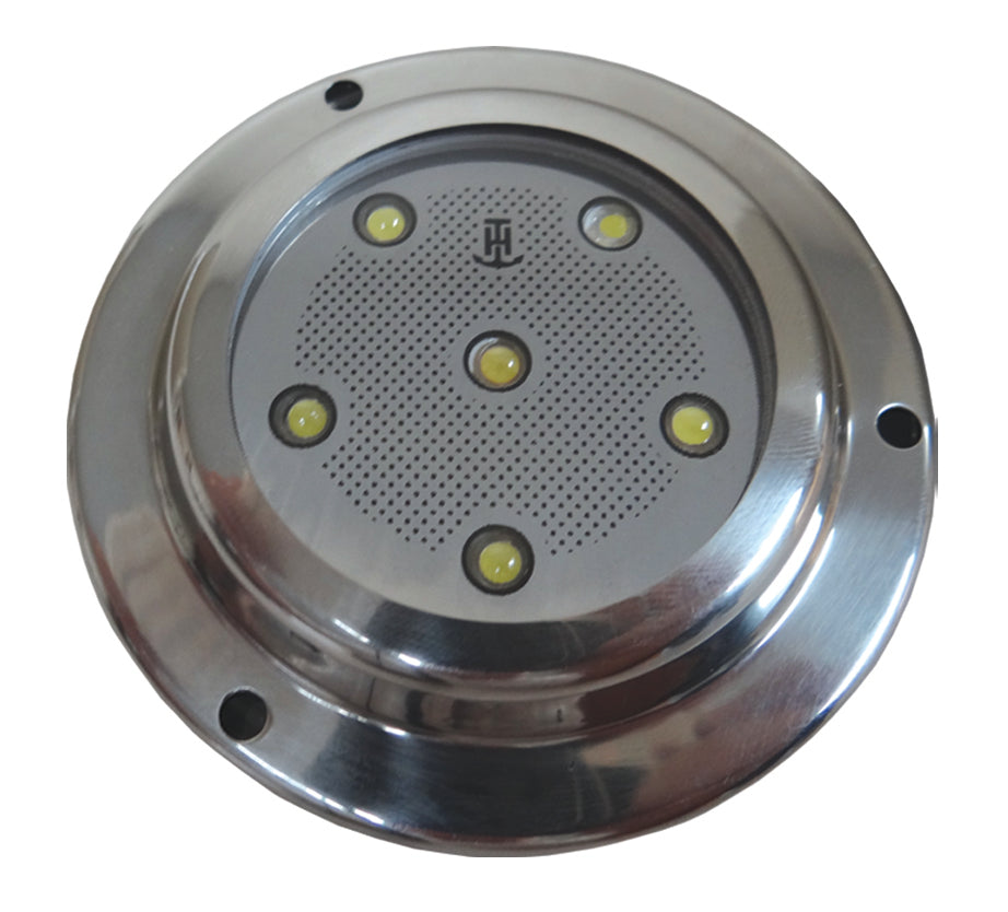 T-H Marine Round U/W Blue Led W/ Ss Bezel