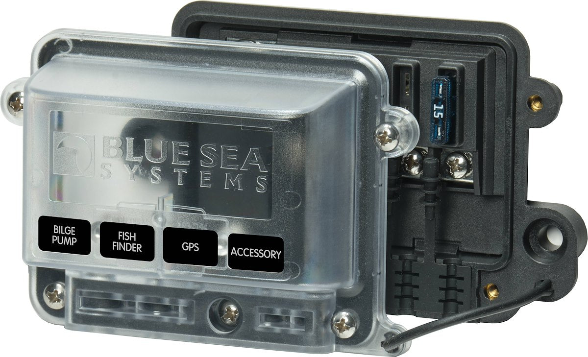 Blue Sea Systems Fuse Block Stblade H2o 4circ Fuse