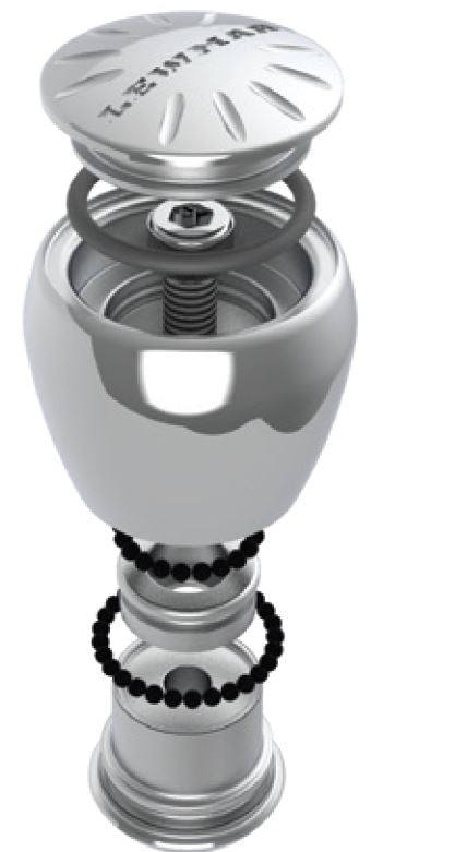 Lewmar Polished Ss Knob W/Rim Clamp