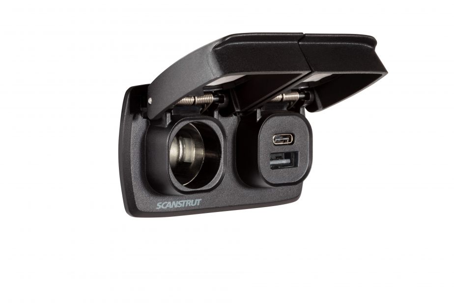 Scanstrut Flip Pro Duo -Usb-A & Usb-C With 12