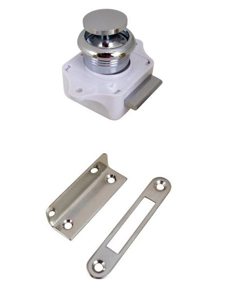 Sea-Dog Push Button Rim Latch - Chrome