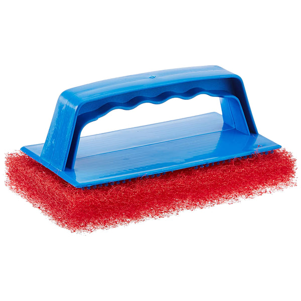 Star brite Scrub Pad With Handle (Medium) (Red