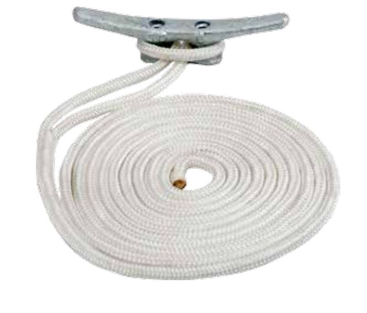 Sea-Dog Double Braided Nylon Dock Line (2112015WH1)