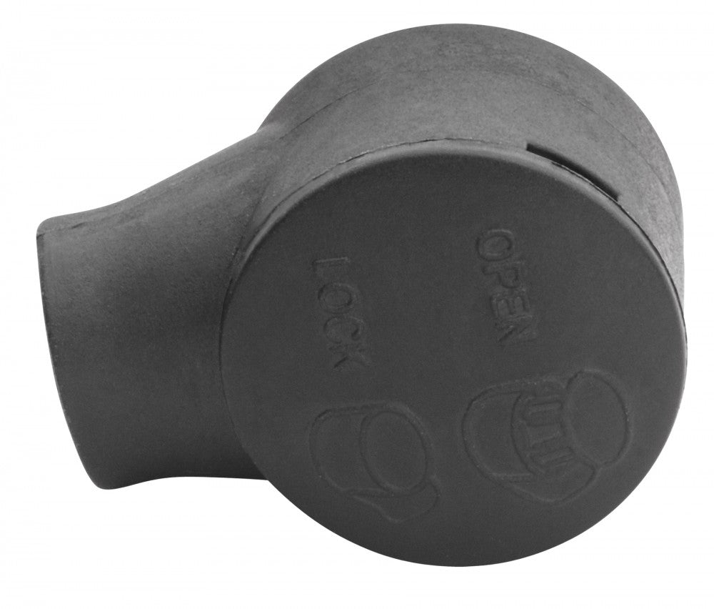 Whitecap Blk Plastic End Fitting W/Snap