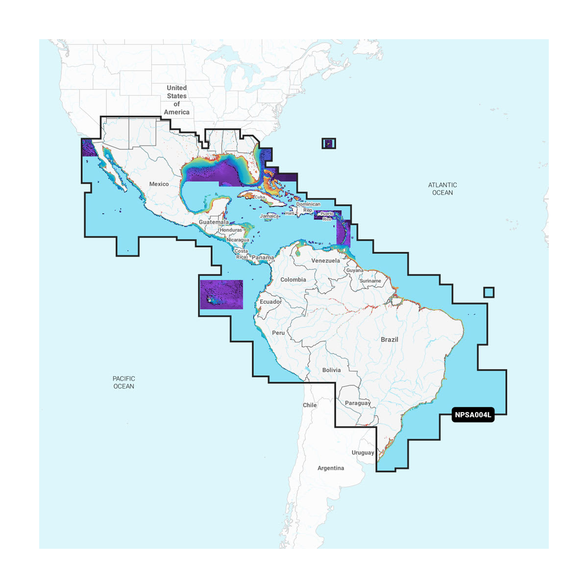 Navionics Sa004l Mexico Caribbean To Brazil