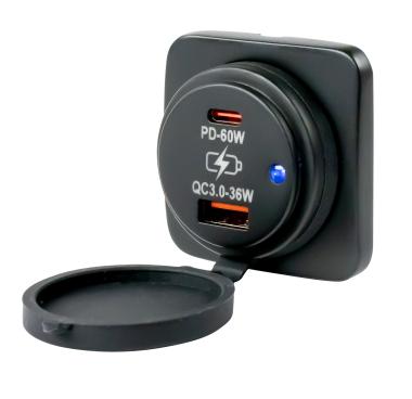 Sea-Dog Usb-A/Usb-C Square Surface Mt