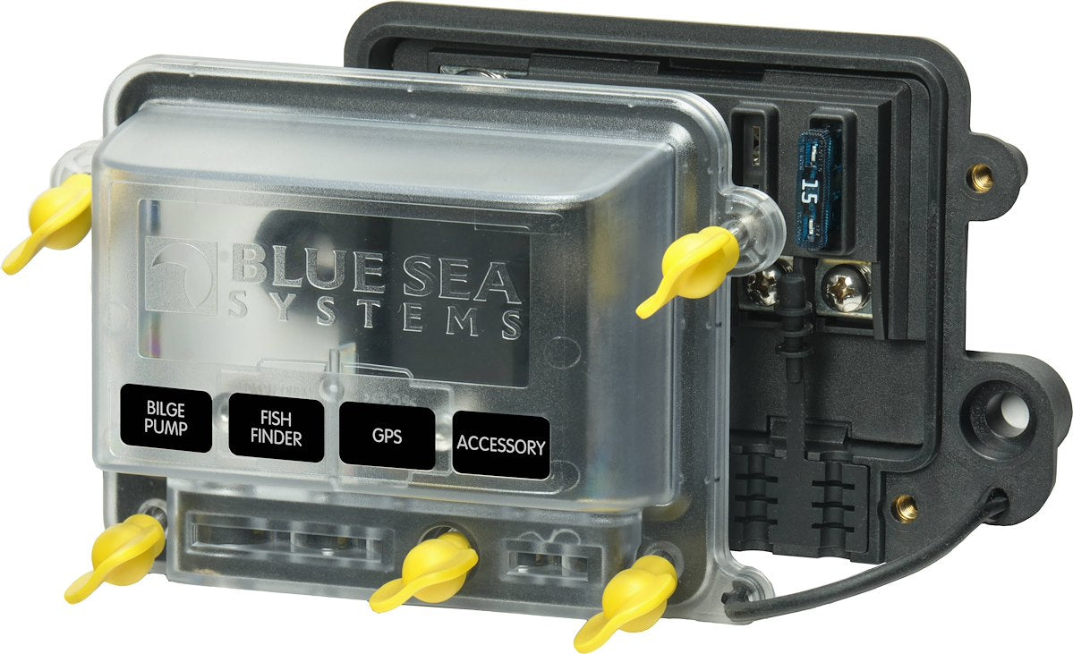 Blue Sea Systems Fuse Block Stblade H2o 4circ Fuse M