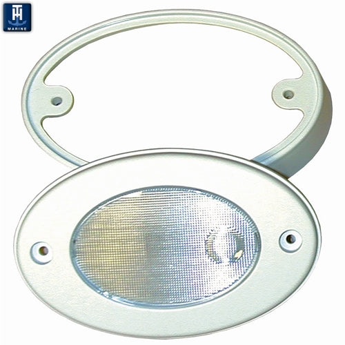 T-H Marine White Oval Courtesy LED