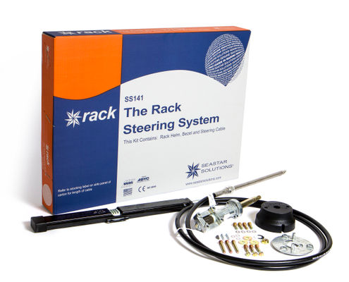 SeaStar Solutions Steering Kit Back Mount Rack Sing (SS14116)