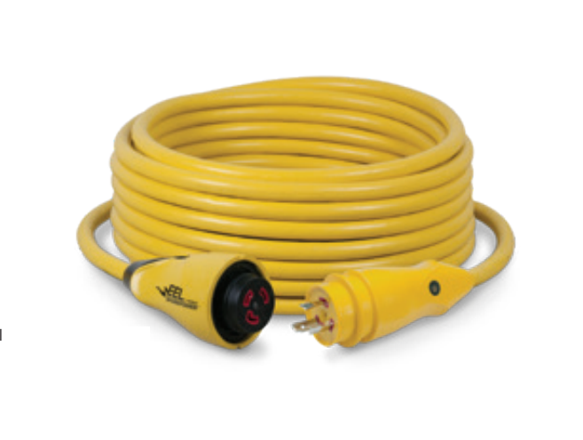 Marinco Cord Set 30a 125v Yellow 12'
