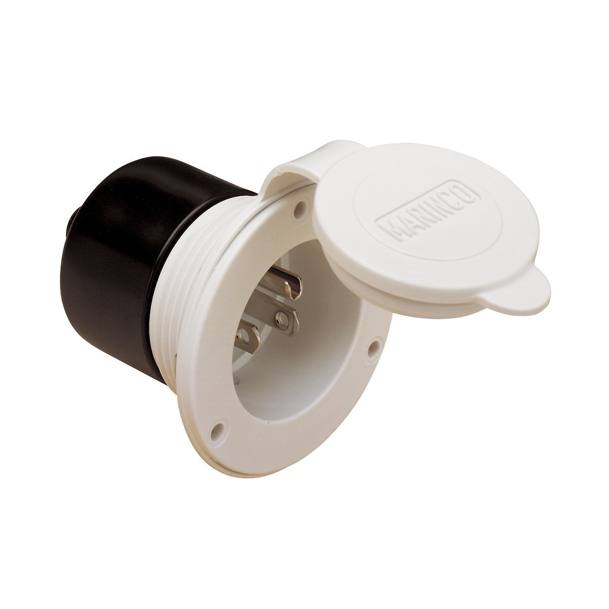 Marinco 15a Inlet White