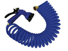 Whitecap Blue Coiled Hose W/Nozzle - 15'