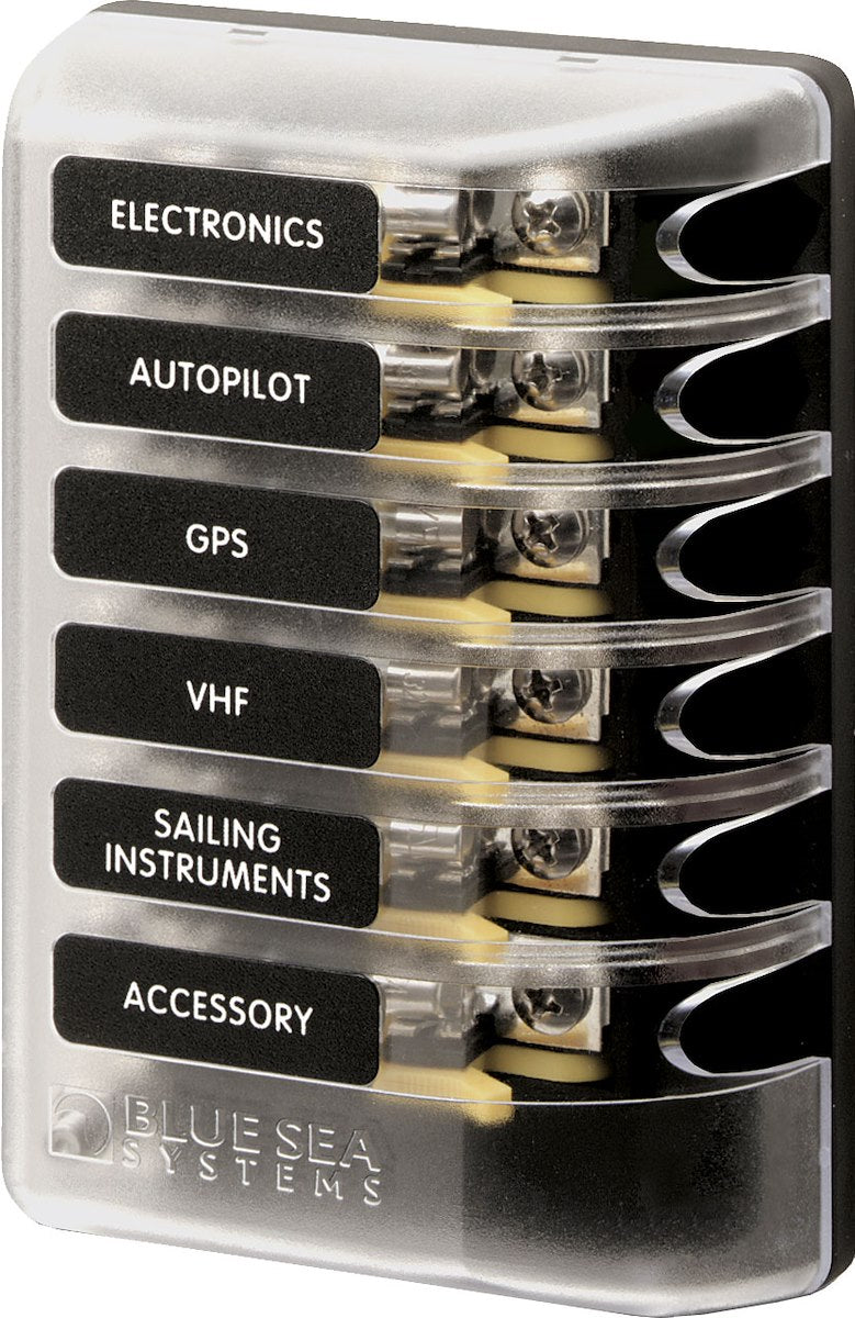 Blue Sea Systems Fuse Block 3ag 6circuit