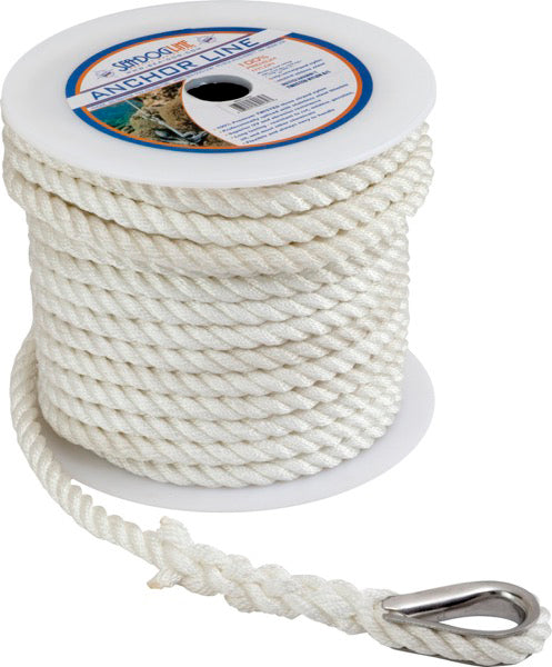 Sea-Dog Twisted Nylon Anchor Line 3/8' (1110060WH1)