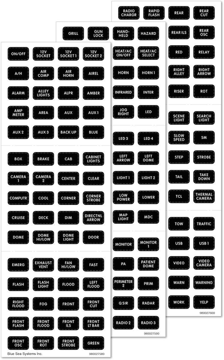 Blue Sea Systems Label Kit Ev Sm Format 180 Pk