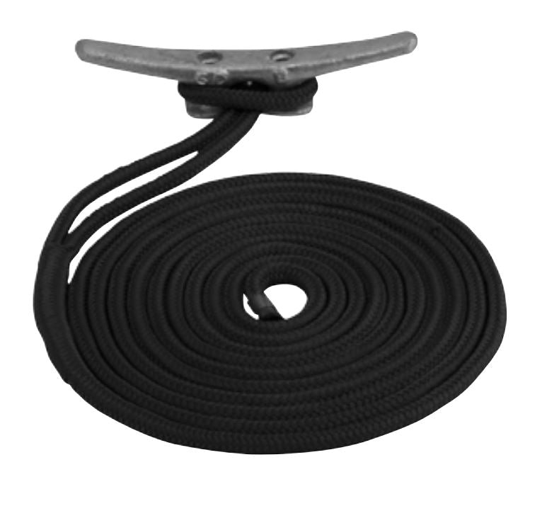 Sea-Dog Double Braided Nylon Dock Line (2112010BK1)