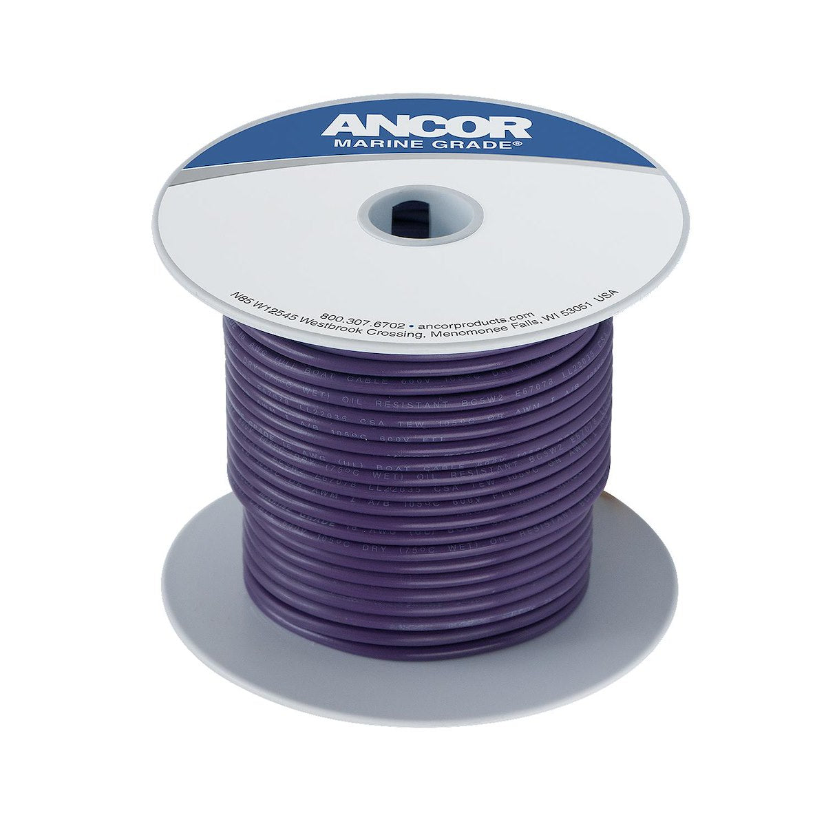 Ancor 100' #16 Purple Tinned Copper