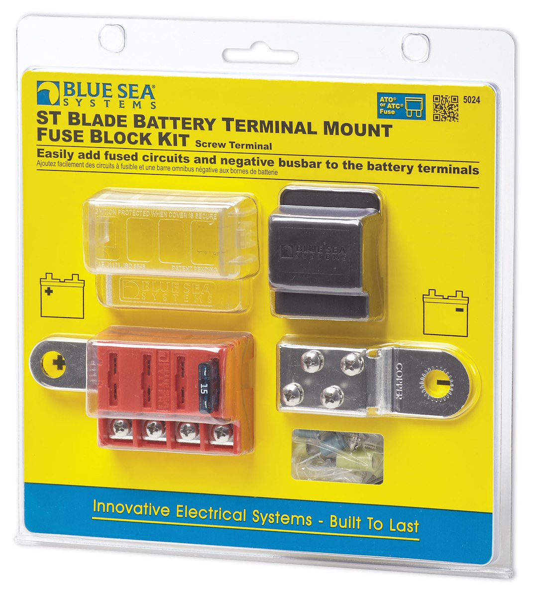 Blue Sea Systems Fuse Block Stblade Btm 4c