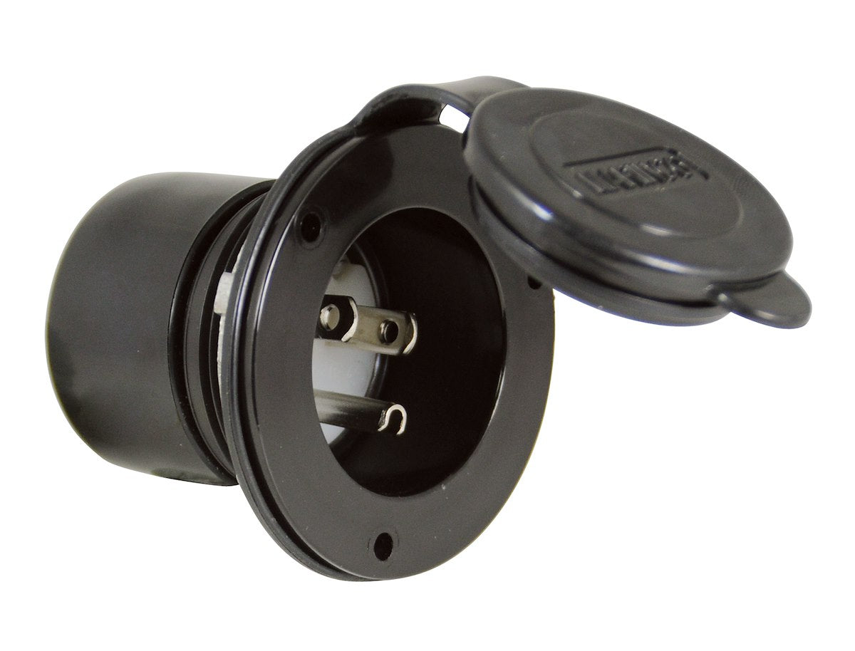 Marinco 15a Inlet Black