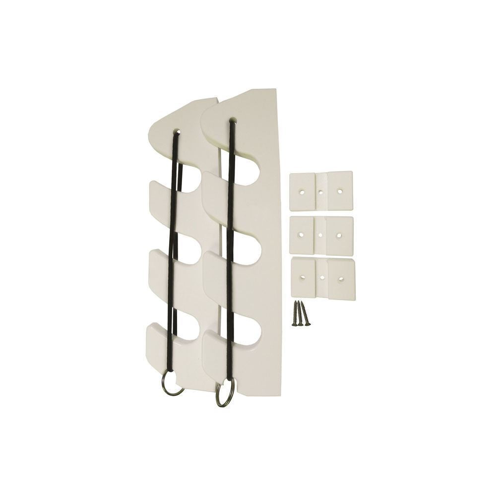 Taco Marine Rod Rack 3 Rod W/ Bungee White