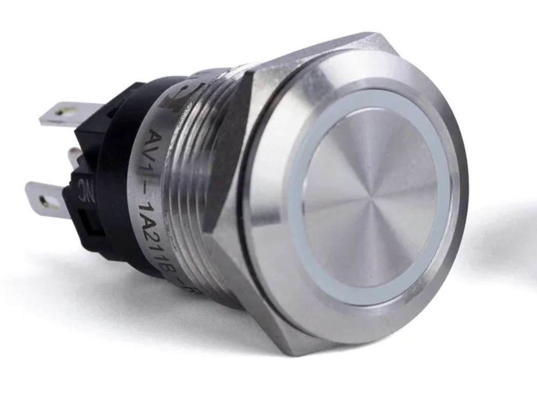 Sierra Push Button Switch Red Halo (AV10040R)