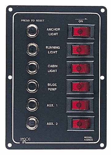 Sea-Dog Aluminum Circuit Breaker Panel