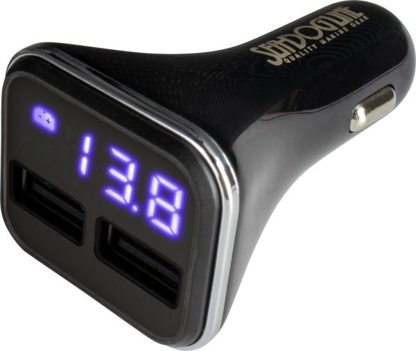 Sea-Dog Square Dual Usb Power Plug