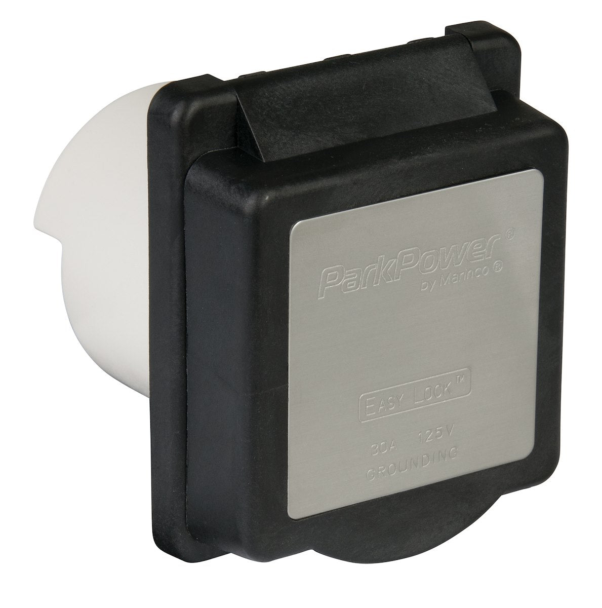Marinco 30a 125v Std Pwr Inlt Blk