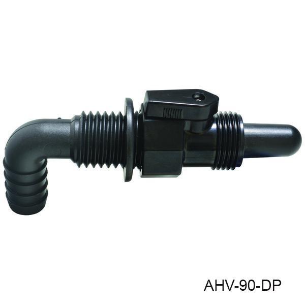 T-H Marine 3/4' 90 Degree Black Aerator Head