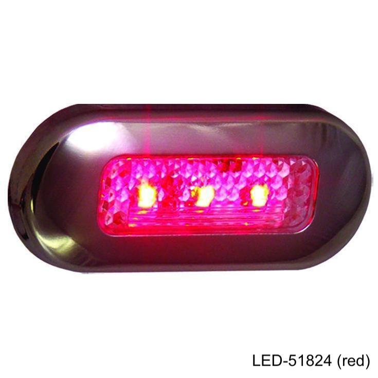 T-H Marine Red Oblong Courtesy LED