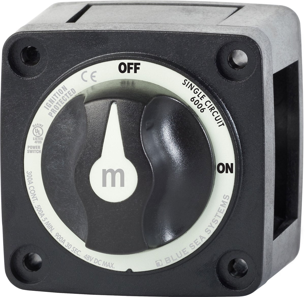 Blue Sea Systems Switch Battery M On/Off W/Knob Blk
