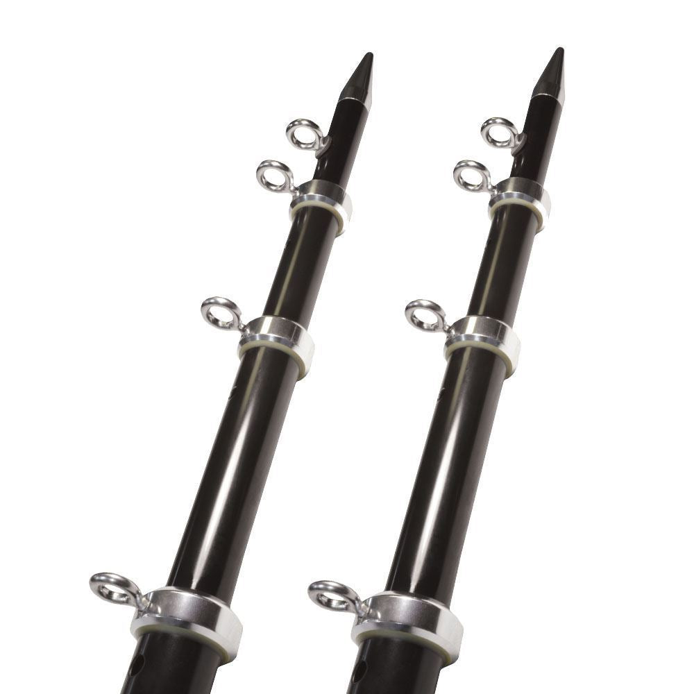 Taco Marine Tele-Outrigger Hd 1-1/2 Black/Sil