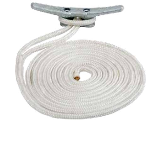 Sea-Dog Double Braided Nylon Dock Line (2110015WH1)