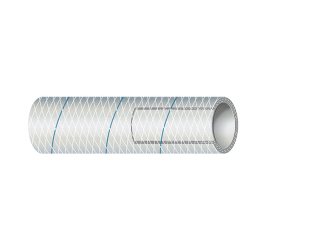 Sierra 1/2' Wht. Reinf Pvc W/Blue Tracer